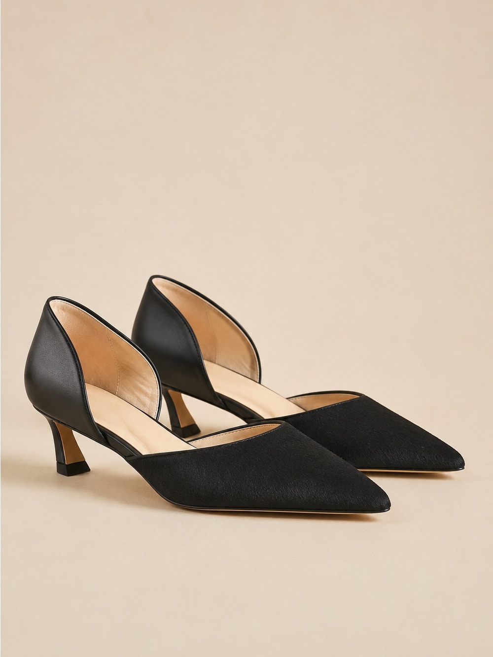 NWT Gianni Bini GwenTwo Haircalf Kitten Heels D'Orsay Pumps Sz 7